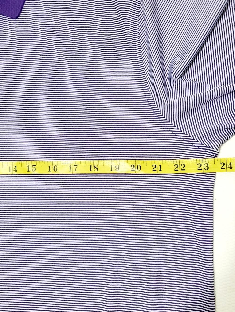 Southern Tide Purple Striped Golf Polo Shirt Large - Picture 8 of 9